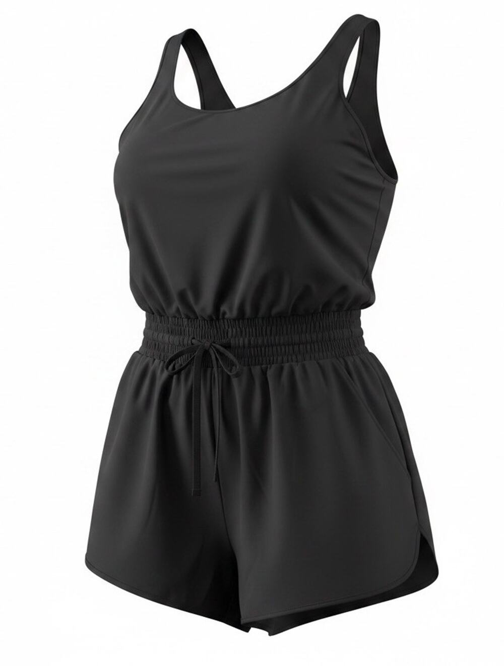 ABERCROMBIE & FITCH Traveler Black Romper Casual Comfy Stretch Pockets Sporty S